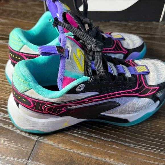 Nike Luka 2 Grade School Basketball Shoes Wolf Grey/Speed Yellow kid Jordans 4.5 - Picture 9 of 13